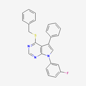 4-(benzylsulfanyl)-7-(3-fluorophenyl)-5-phenyl-7H-pyrrolo[2,3-d]pyrimidine