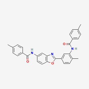 4-methyl-N-[2-methyl-5-(5-{[(4-methylphenyl)carbonyl]amino}-1,3-benzoxazol-2-yl)phenyl]benzamide