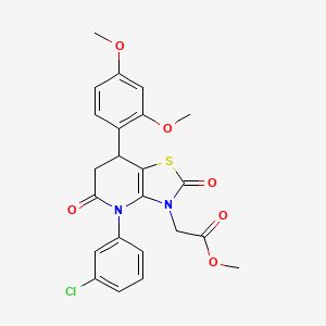 methyl [4-(3-chlorophenyl)-7-(2,4-dimethoxyphenyl)-2,5-dioxo-4,5,6,7-tetrahydro[1,3]thiazolo[4,5-b]pyridin-3(2H)-yl]acetate