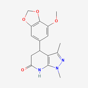 4-(7-Methoxy-2H-1,3-benzodioxol-5-yl)-1,3-dimethyl-4H,5H,7H-pyrazolo[3,4-b]pyridin-6-one