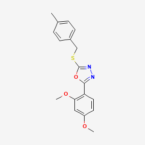 2-(2,4-Dimethoxyphenyl)-5-[(4-methylbenzyl)sulfanyl]-1,3,4-oxadiazole