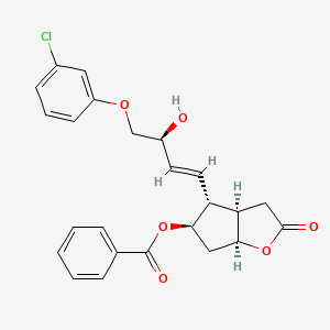B1145563 [(3Ar,4R,5R,6aS)-4-[(E,3S)-4-(3-chlorophenoxy)-3-hydroxybut-1-enyl]-2-oxo-3,3a,4,5,6,6a-hexahydrocyclopenta[b]furan-5-yl] benzoate CAS No. 208111-89-1