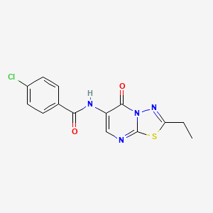 4-Chloro-N-{2-ethyl-5-oxo-5H-[1,3,4]thiadiazolo[3,2-A]pyrimidin-6-YL}benzamide