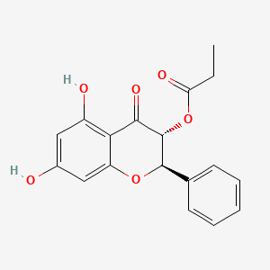 molecular formula C₁₈H₁₆O₆ B1145569 松脂酚 3-O-丙酸酯 CAS No. 126394-70-5
