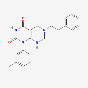 1-(3,4-dimethylphenyl)-2-hydroxy-6-(2-phenylethyl)-5,6,7,8-tetrahydropyrimido[4,5-d]pyrimidin-4(1H)-one