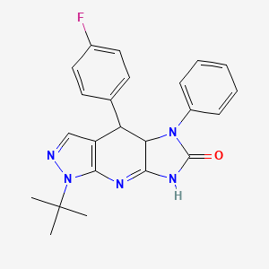 1-(tert-butyl)-4-(4-fluorophenyl)-5-phenyl-4,4a,5,7-tetrahydroimidazo[4,5-b]pyrazolo[4,3-e]pyridin-6(1H)-one