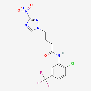 N-[2-chloro-5-(trifluoromethyl)phenyl]-4-(3-nitro-1H-1,2,4-triazol-1-yl)butanamide