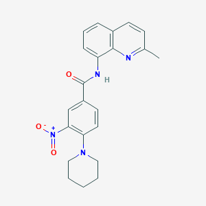 N-(2-methylquinolin-8-yl)-3-nitro-4-(piperidin-1-yl)benzamide