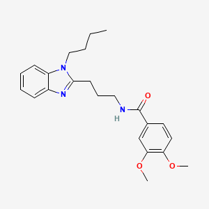 N-[3-(1-butyl-1H-benzimidazol-2-yl)propyl]-3,4-dimethoxybenzamide