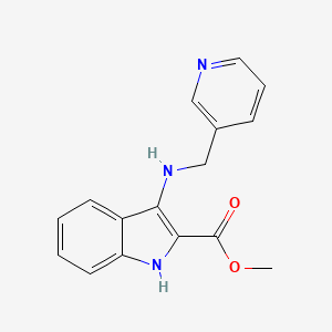 molecular formula C16H15N3O2 B11455822 Methyl 3-[(pyridin-3-ylmethyl)amino]-1H-indole-2-carboxylate 