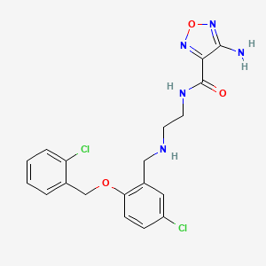 molecular formula C19H19Cl2N5O3 B11455823 4-amino-N-[2-({5-chloro-2-[(2-chlorobenzyl)oxy]benzyl}amino)ethyl]-1,2,5-oxadiazole-3-carboxamide 