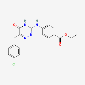 Ethyl 4-{[6-(4-chlorobenzyl)-5-oxo-4,5-dihydro-1,2,4-triazin-3-yl]amino}benzoate