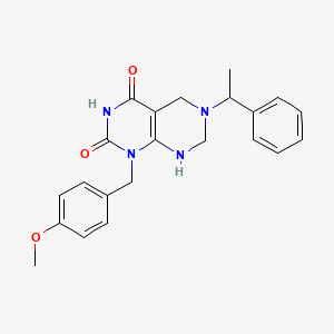 molecular formula C22H24N4O3 B11455904 2-hydroxy-1-(4-methoxybenzyl)-6-(1-phenylethyl)-5,6,7,8-tetrahydropyrimido[4,5-d]pyrimidin-4(1H)-one 