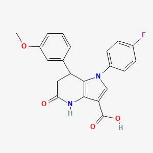 1-(4-fluorophenyl)-7-(3-methoxyphenyl)-5-oxo-4,5,6,7-tetrahydro-1H-pyrrolo[3,2-b]pyridine-3-carboxylic acid