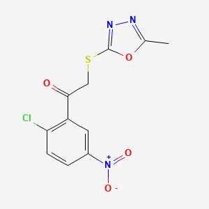 1-(2-Chloro-5-nitrophenyl)-2-[(5-methyl-1,3,4-oxadiazol-2-yl)sulfanyl]ethanone