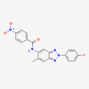 N-[2-(4-fluorophenyl)-6-methyl-2H-1,2,3-benzotriazol-5-yl]-4-nitrobenzamide