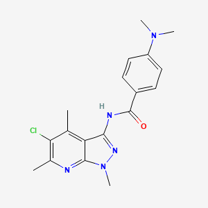 N-(5-chloro-1,4,6-trimethyl-1H-pyrazolo[3,4-b]pyridin-3-yl)-4-(dimethylamino)benzamide