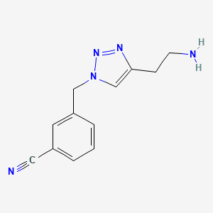 3-{[4-(2-aminoethyl)-1H-1,2,3-triazol-1-yl]methyl}benzonitrile