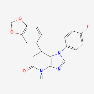 7-(1,3-benzodioxol-5-yl)-1-(4-fluorophenyl)-1,4,6,7-tetrahydro-5H-imidazo[4,5-b]pyridin-5-one