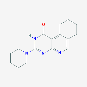 molecular formula C16H20N4O B11455990 3-(Piperidin-1-yl)-2H,7H,8H,9H,10H-pyrimido[4,5-c]isoquinolin-1-one 