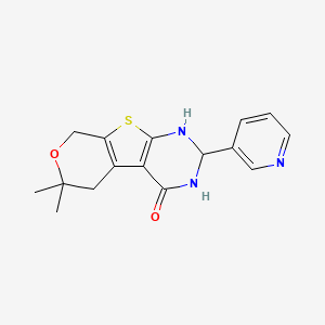 12,12-dimethyl-5-pyridin-3-yl-11-oxa-8-thia-4,6-diazatricyclo[7.4.0.02,7]trideca-1(9),2(7)-dien-3-one