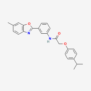 N-[3-(6-methyl-1,3-benzoxazol-2-yl)phenyl]-2-[4-(propan-2-yl)phenoxy]acetamide