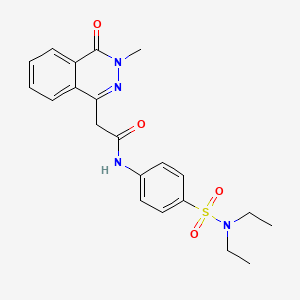 N-[4-(diethylsulfamoyl)phenyl]-2-(3-methyl-4-oxo-3,4-dihydrophthalazin-1-yl)acetamide