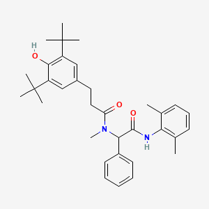 3-(3,5-di-tert-butyl-4-hydroxyphenyl)-N-{2-[(2,6-dimethylphenyl)amino]-2-oxo-1-phenylethyl}-N-methylpropanamide