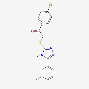 1-(4-chlorophenyl)-2-{[4-methyl-5-(3-methylphenyl)-4H-1,2,4-triazol-3-yl]sulfanyl}ethanone