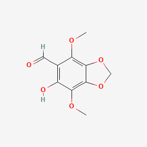 molecular formula C10H10O6 B11456108 6-Hydroxy-4,7-dimethoxy-2H-1,3-benzodioxole-5-carbaldehyde 