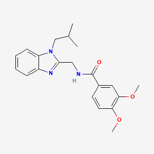 3,4-dimethoxy-N-{[1-(2-methylpropyl)-1H-benzimidazol-2-yl]methyl}benzamide