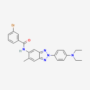 3-bromo-N-{2-[4-(diethylamino)phenyl]-6-methyl-2H-benzotriazol-5-yl}benzamide