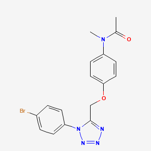 molecular formula C17H16BrN5O2 B11456160 N-(4-{[1-(4-bromophenyl)-1H-tetrazol-5-yl]methoxy}phenyl)-N-methylacetamide 