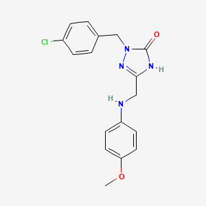 2-(4-chlorobenzyl)-5-{[(4-methoxyphenyl)amino]methyl}-1,2-dihydro-3H-1,2,4-triazol-3-one