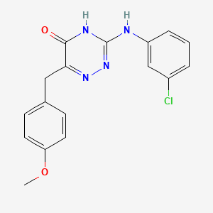 3-[(3-Chlorophenyl)amino]-6-(4-methoxybenzyl)-1,2,4-triazin-5-ol