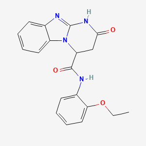 molecular formula C19H18N4O3 B11456214 N-(2-ethoxyphenyl)-2-oxo-1,2,3,4-tetrahydropyrimido[1,2-a]benzimidazole-4-carboxamide 