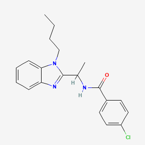 N-[1-(1-butyl-1H-benzimidazol-2-yl)ethyl]-4-chlorobenzamide