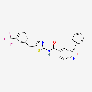 3-phenyl-N-{5-[3-(trifluoromethyl)benzyl]-1,3-thiazol-2-yl}-2,1-benzoxazole-5-carboxamide