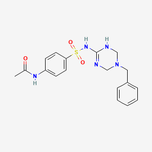 N-(4-{[(5-benzyl-1,4,5,6-tetrahydro-1,3,5-triazin-2-yl)amino]sulfonyl}phenyl)acetamide