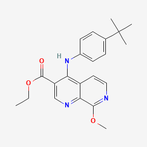 Ethyl 4-[(4-tert-butylphenyl)amino]-8-methoxy-1,7-naphthyridine-3-carboxylate