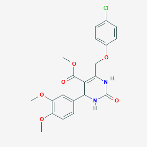 Methyl 6-[(4-chlorophenoxy)methyl]-4-(3,4-dimethoxyphenyl)-2-oxo-1,2,3,4-tetrahydropyrimidine-5-carboxylate