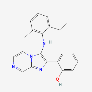 2-{3-[(2-Ethyl-6-methylphenyl)amino]imidazo[1,2-a]pyrazin-2-yl}phenol