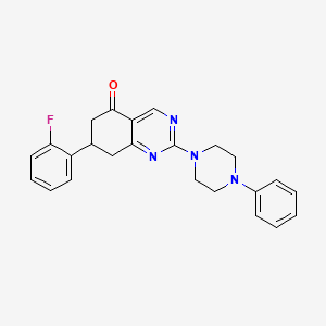 7-(2-fluorophenyl)-2-(4-phenylpiperazin-1-yl)-7,8-dihydroquinazolin-5(6H)-one