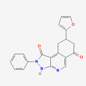 8-(furan-2-yl)-2-phenyl-2,3,8,9-tetrahydro-1H-pyrazolo[3,4-c]isoquinoline-1,6(7H)-dione