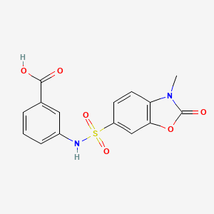 3-(3-Methyl-2-oxo-2,3-dihydro-benzooxazole-6-sulfonylamino)-benzoic acid