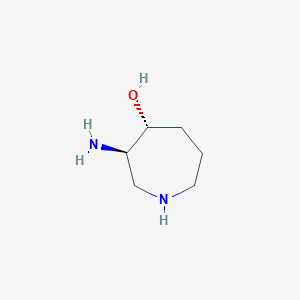 molecular formula C6H14N2O B114563 (3R,4R)-3-aminoazepan-4-ol CAS No. 150989-57-4