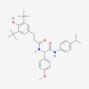 3-(3,5-di-tert-butyl-4-hydroxyphenyl)-N-[1-(4-methoxyphenyl)-2-oxo-2-{[4-(propan-2-yl)phenyl]amino}ethyl]-N-methylpropanamide