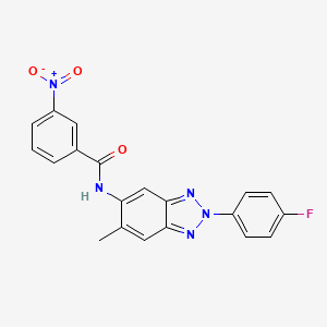 molecular formula C20H14FN5O3 B11456310 N-[2-(4-fluorophenyl)-6-methyl-2H-1,2,3-benzotriazol-5-yl]-3-nitrobenzamide 