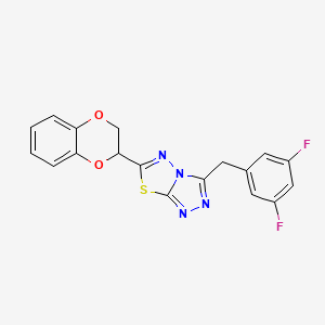 3-(3,5-Difluorobenzyl)-6-(2,3-dihydro-1,4-benzodioxin-2-yl)[1,2,4]triazolo[3,4-b][1,3,4]thiadiazole