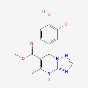 Methyl 7-(4-hydroxy-3-methoxyphenyl)-5-methyl-4H,7H-[1,2,4]triazolo[1,5-a]pyrimidine-6-carboxylate